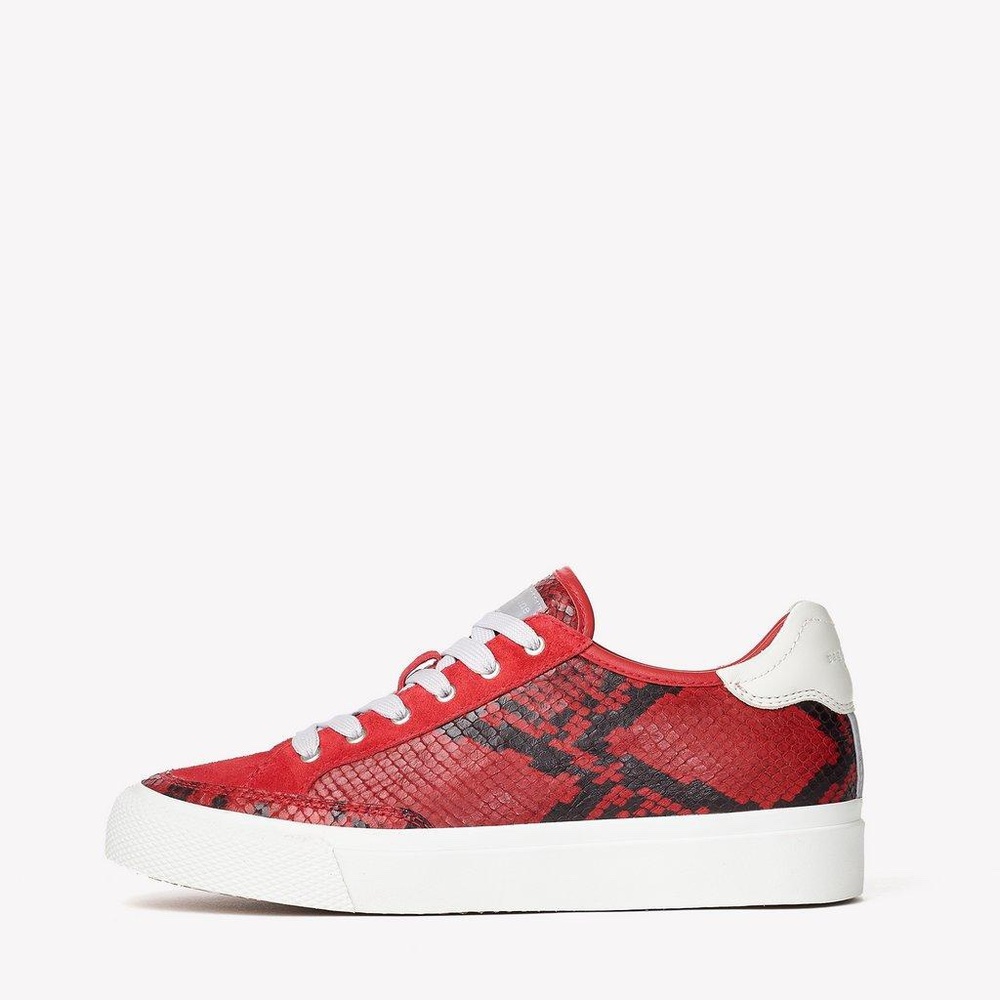 Rag And Bone Rb Army Low Red Snakeskin Sneakers - image 1